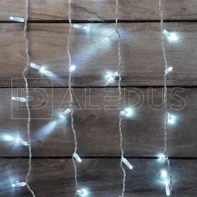 Занавес ALEDUS, 220 В, 2x3 м, белый провод, каучук 2.3 мм (резина), белый, без мерцания