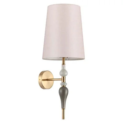 5040/1W CLASSIC ODL24 441 античн.бронза/беж.абажур/металл/керамика Бра E27 1*60W HOMI