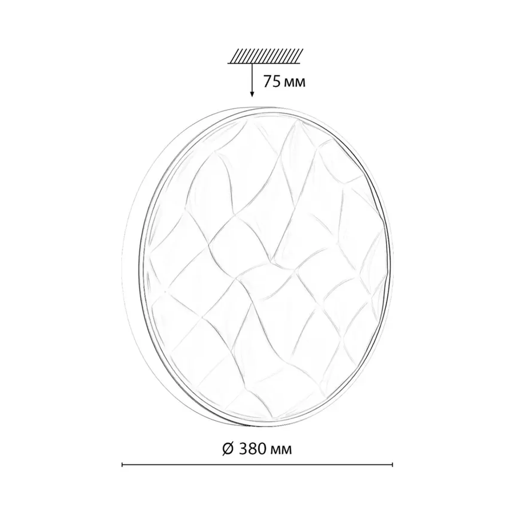 7672/DL PALE SN 154 Светильник пластик/белый LED 48Вт 4000К D380 IP43 GITUM