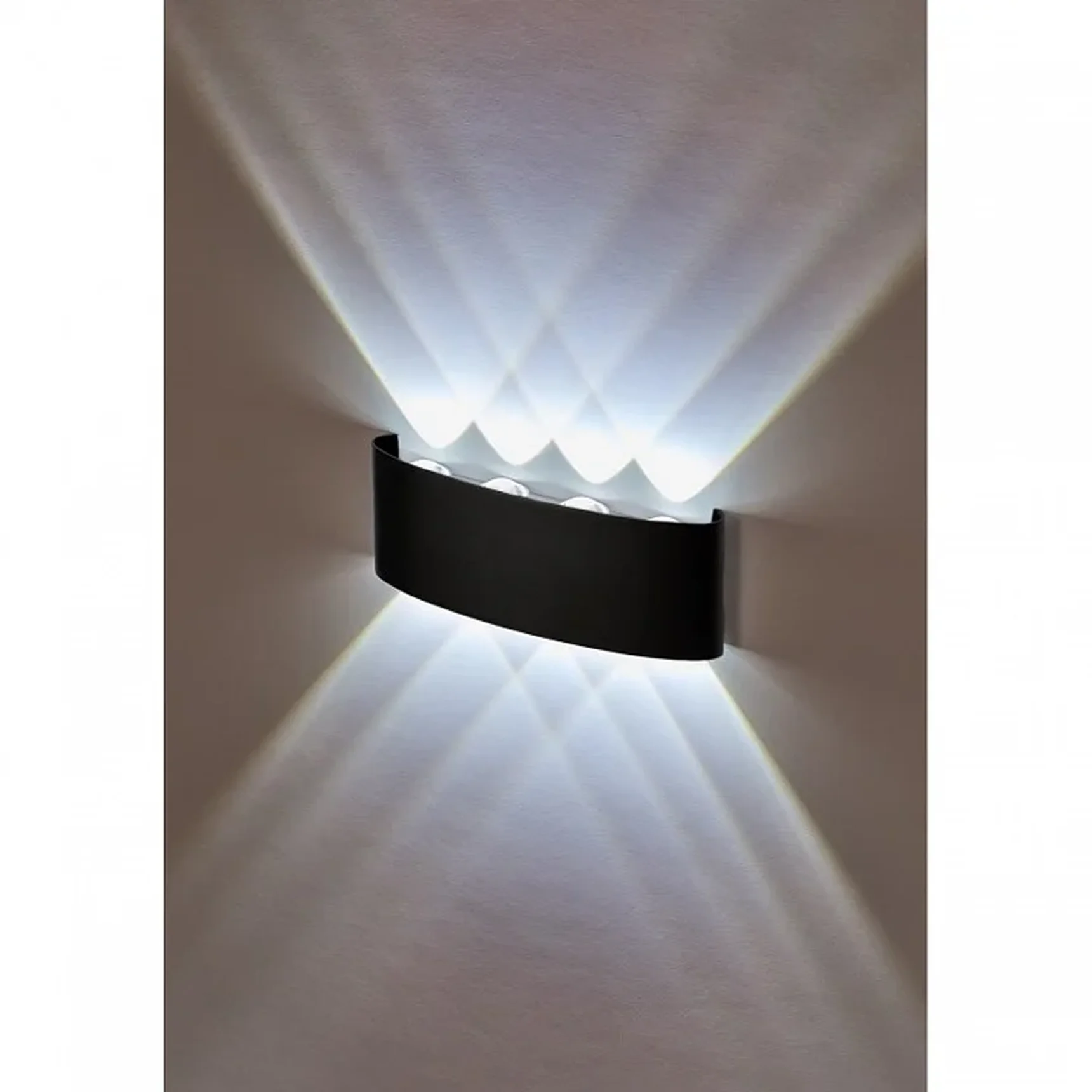 Светильник настенный LED 8x1W 4200K Черный 220V IP54 IL.0014.0001-8 BK