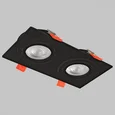Светильник встраиваемый поворотный GU10 2x50W Черный IL.0029.0008-2-BK
