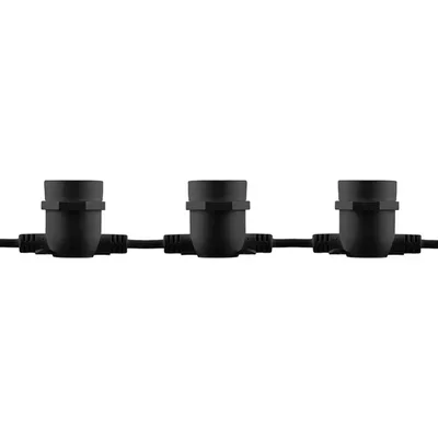 Гирлянда 230V 10 E27 черный, шаг 50cm, IP 65, 8м (3м сетевой шнур), CL50-8