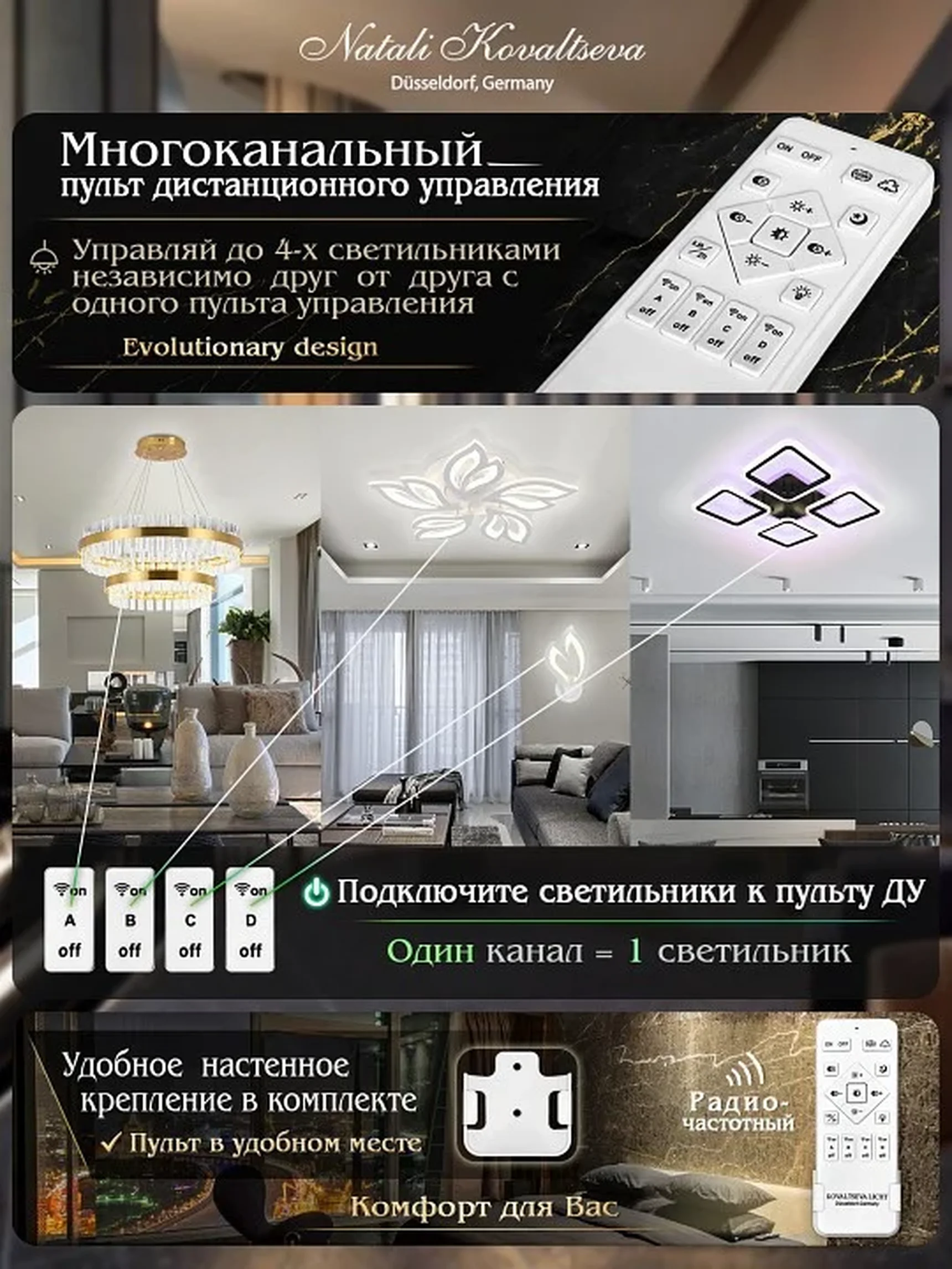 INNOVATION STYLE 83126 Светодиодная люстра нимб SAD QUEEN с пультом ДУ, моб. приложением 120W, белый, LED 44279