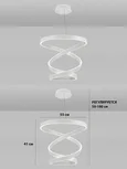 INNOVATION STYLE 83148 Светодиодная люстра Подвесной светильникс пультом ДУ, моб. приложением 280W, белый, LED 44537