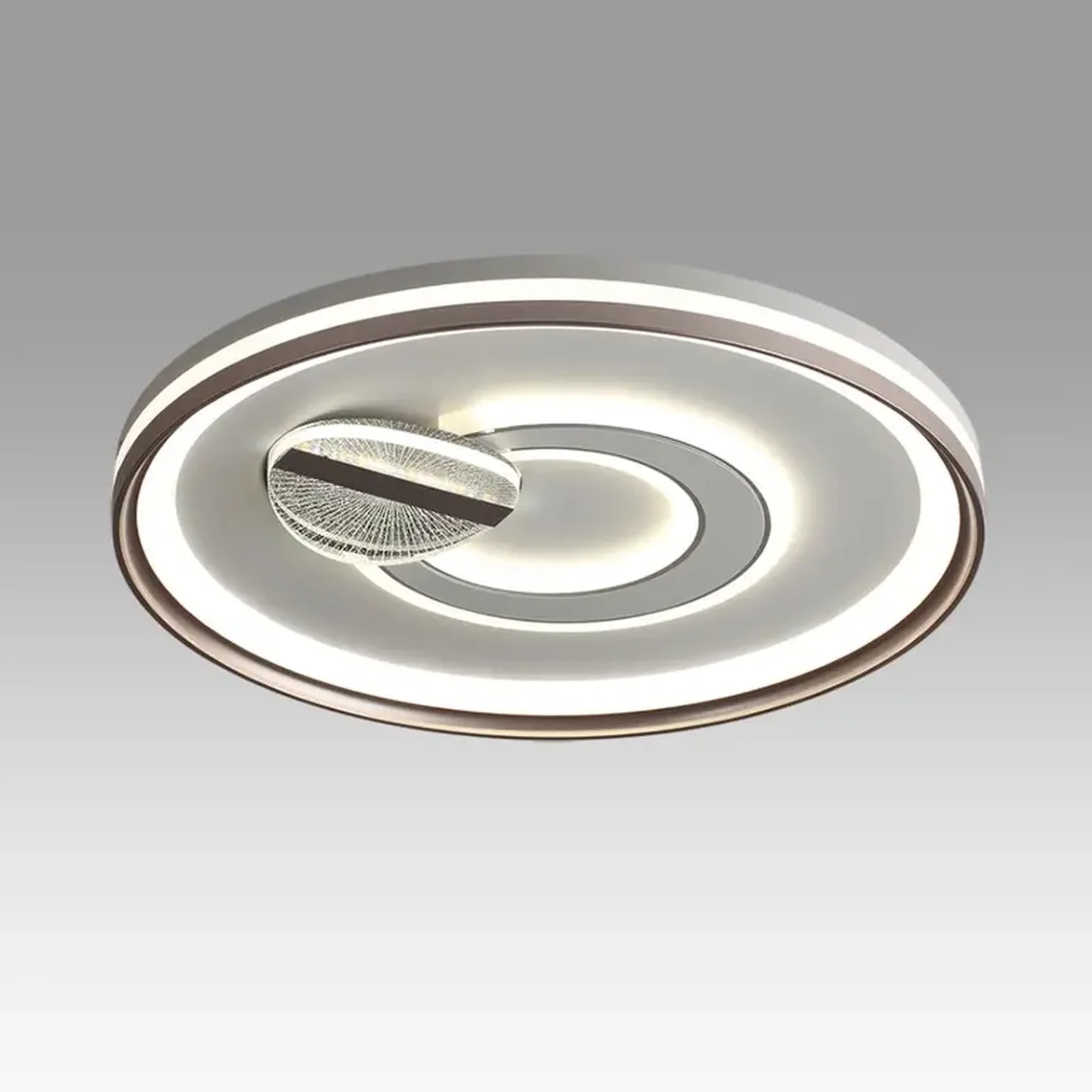 7787/85L PIKO LED SN Светильник металл/белый/бронза LED 85Вт 3000-6500K D495 IP20 пульт ДУ GEMINI