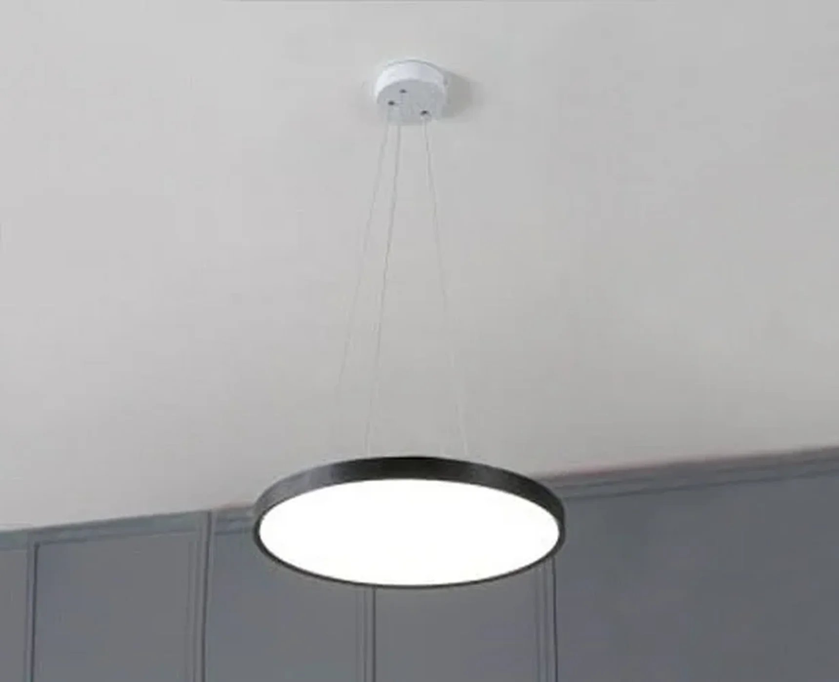 IT011-5023 black LED 50W 3000K/4000K/6000K 4500lm 120* IP40 d600xh25mm Светильник потолочный