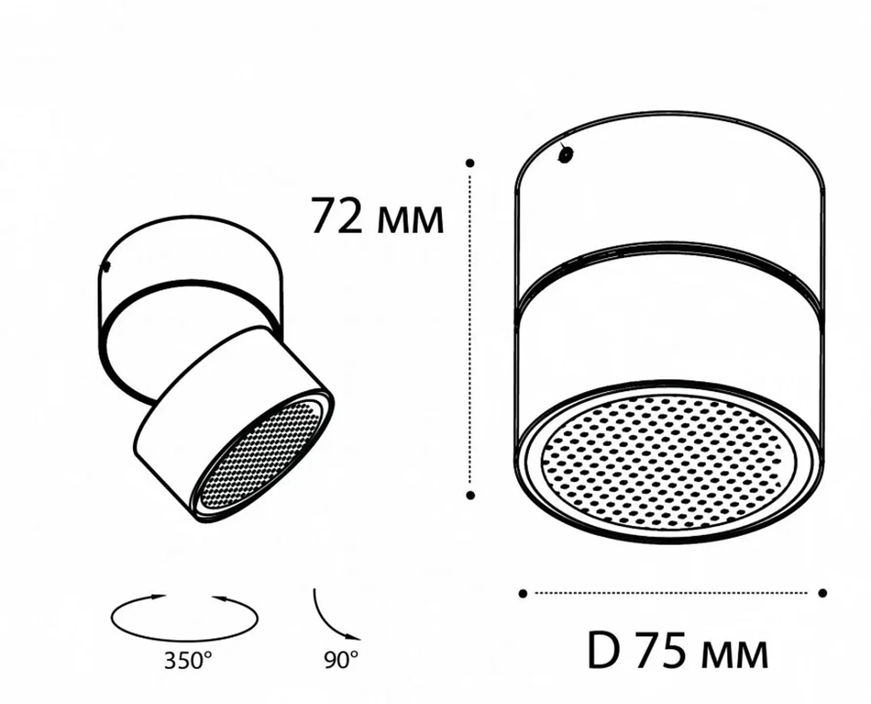 IT02-005 white 3000K Светильник потолочный