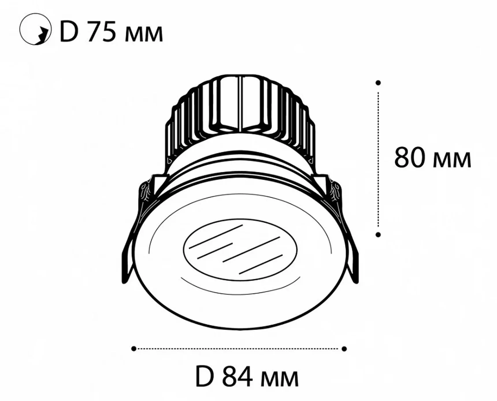 IT06-6016 black 4000K светильник встраиваемый