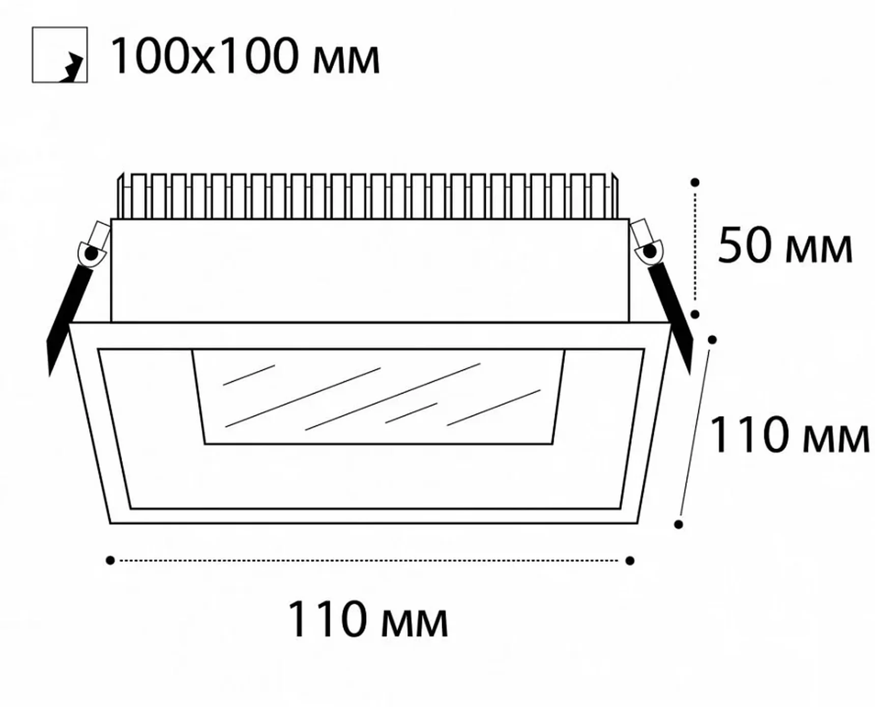 IT06-6019 white 3000K светильник встраиваемый