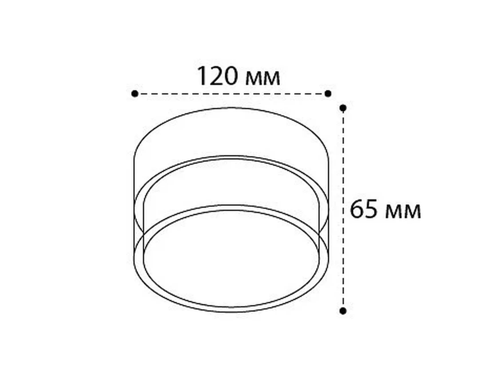IT06-6043 black LED 18W 3000K 1296lm 140° d120х65мм Светильник потолочный