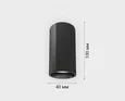 IT08-8028 black 3000K LED 10W 800Lm CRI:90 36* Светильник потолочный