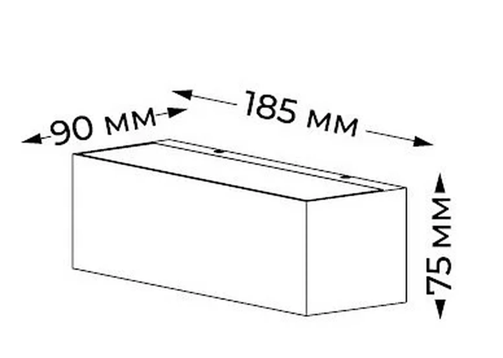 IT1012 24 LED 12W IP65 185хh75x90mm Светильник настенный уличный темно-серый