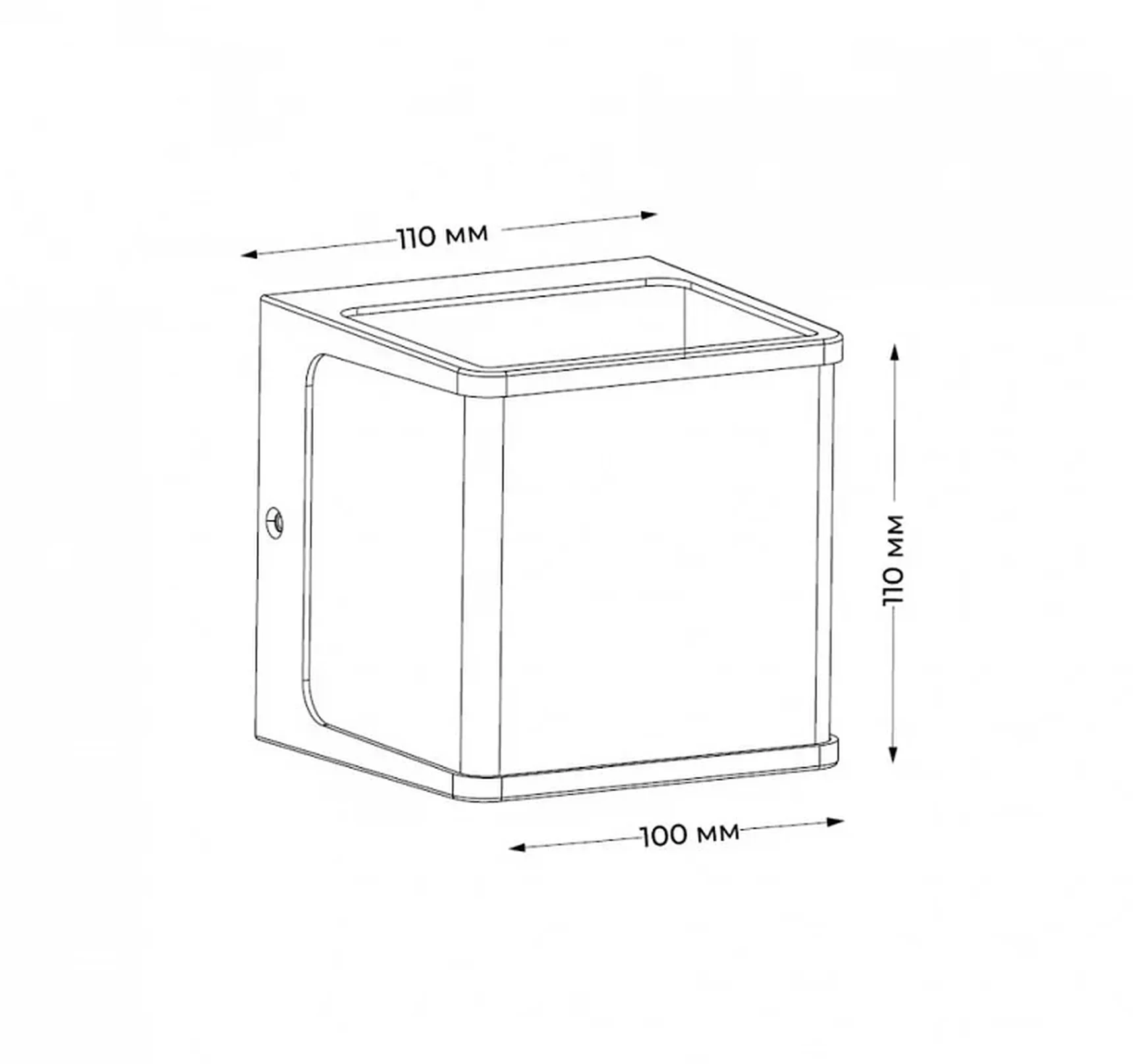 IT3007B 12 LED 10W IP65 110хh110x110mm Светильник настенный уличный темно-серый