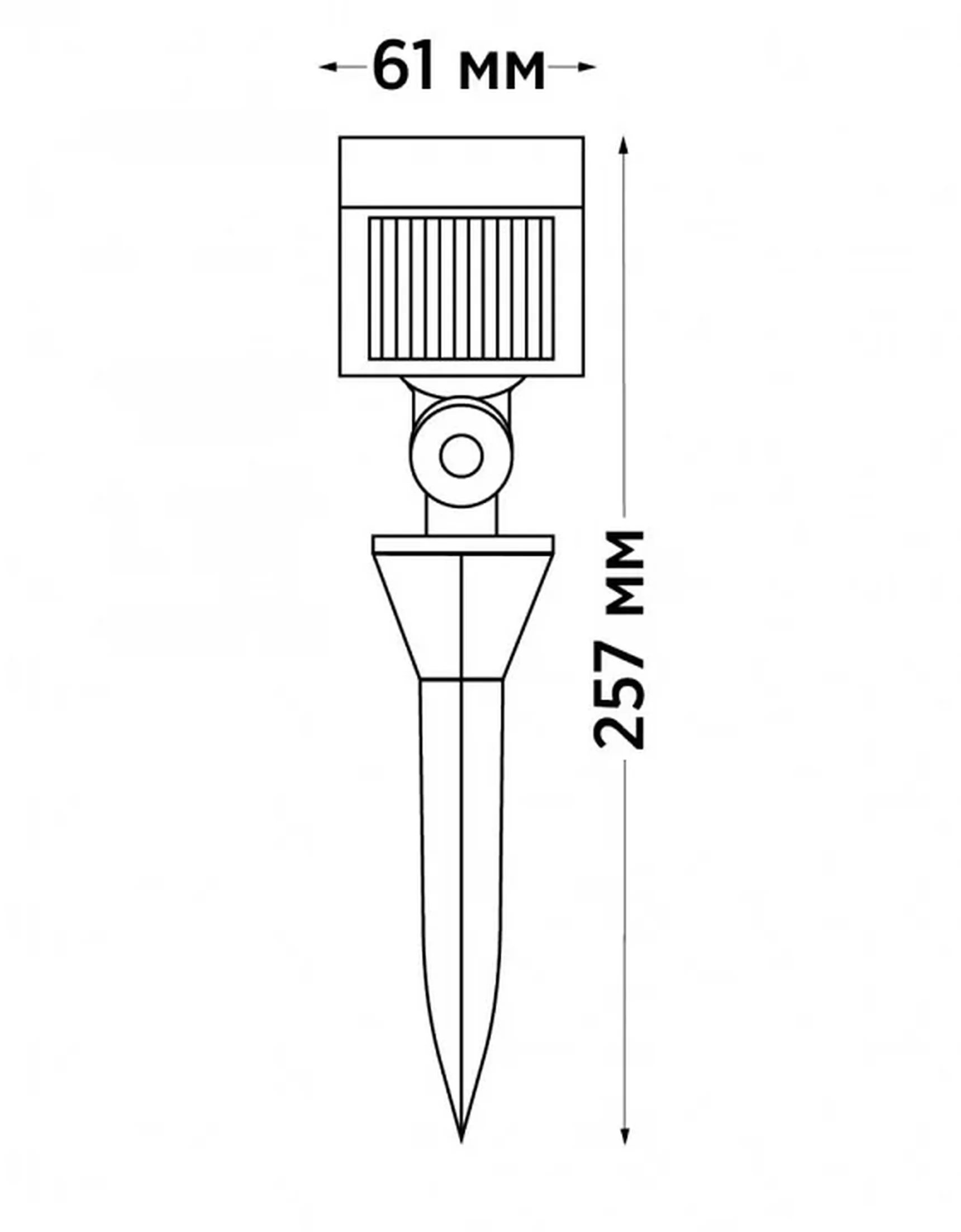 IT4008 LED 3W IP65 d61xh257 светильник грунтовый уличный темно-серый