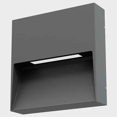 IT5262 8 LED 4W IP65 149х h149x35mm Светильник настенный уличный темно-серый