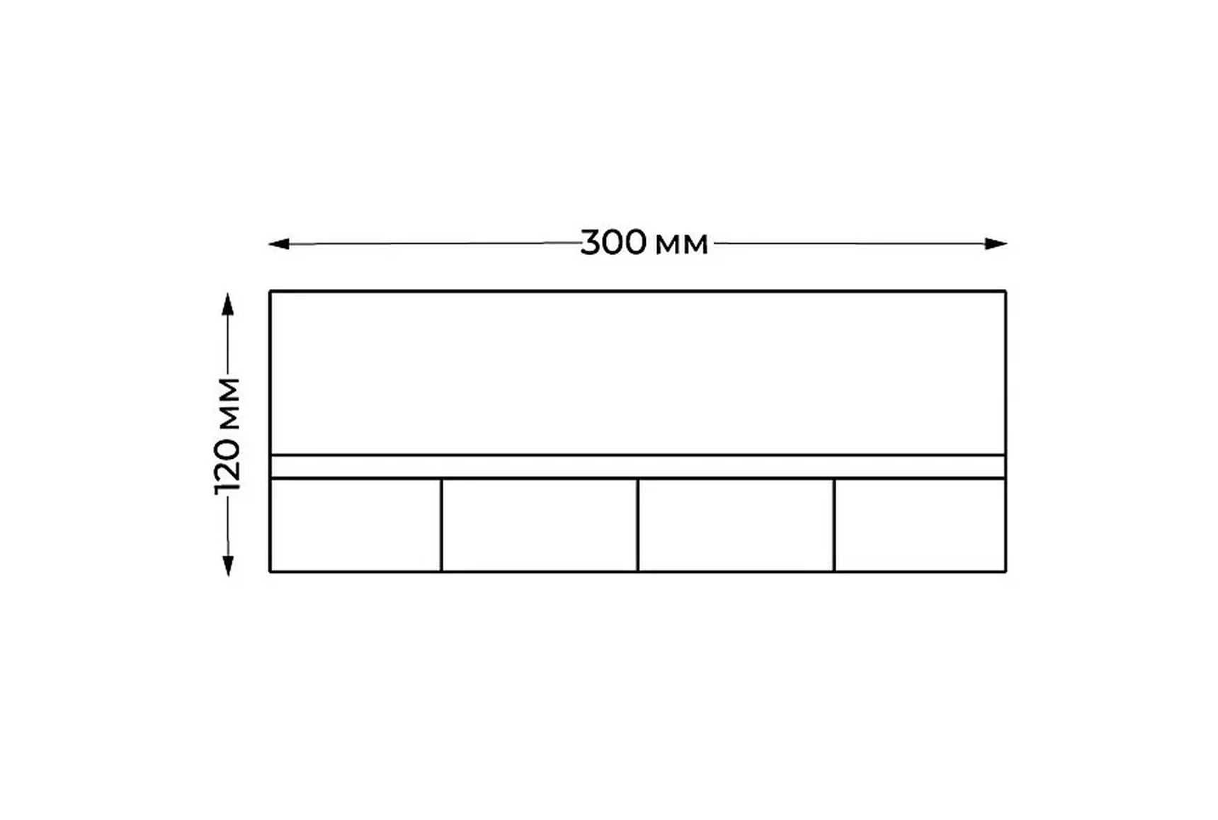 IT5267 72 LED 12W IP65 300хh120x75mm Светильник настенный уличный темно-серый