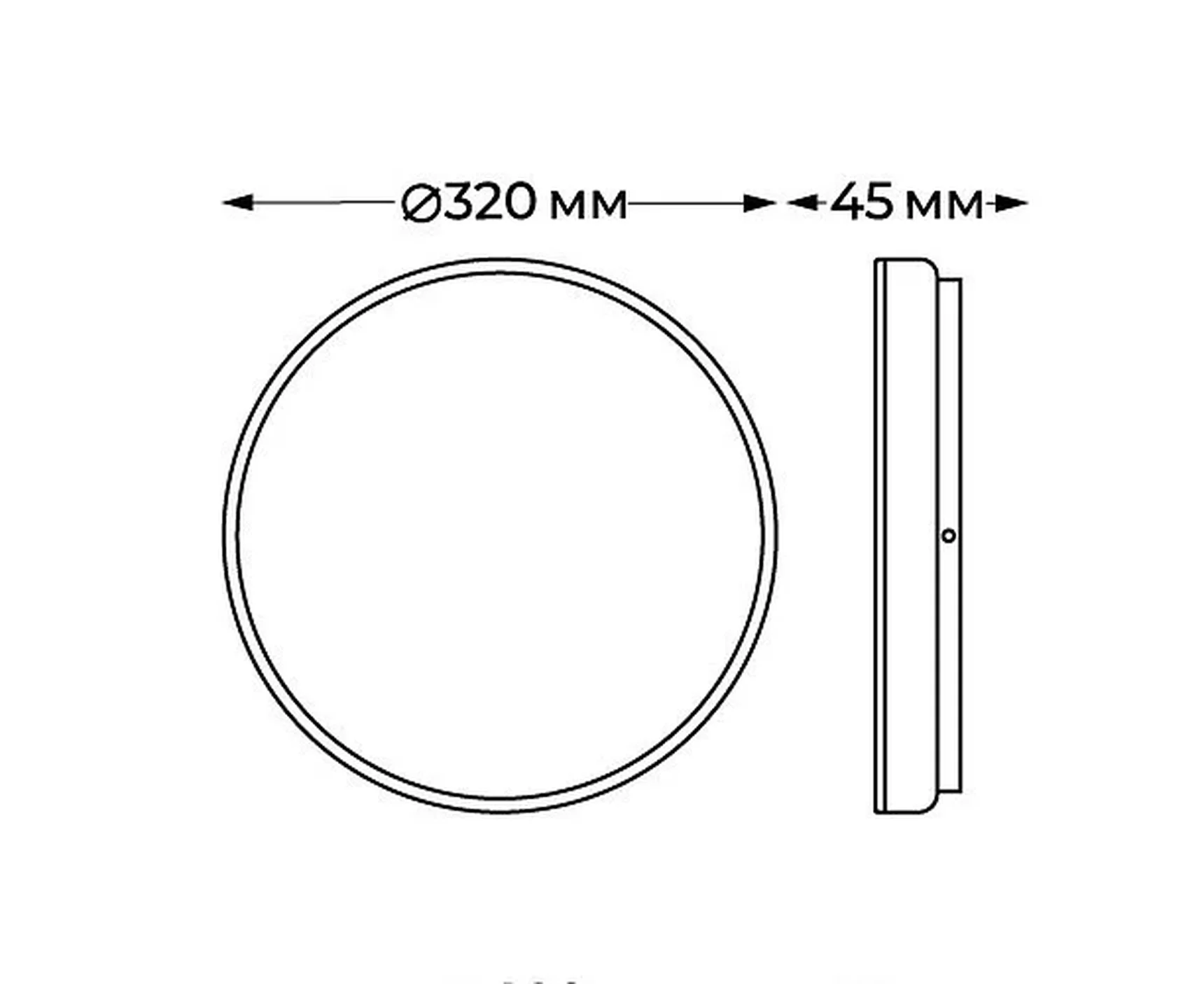 IT6011 LED 18W IP65 d320хh45mm Светильник потолочный уличный темно-серый