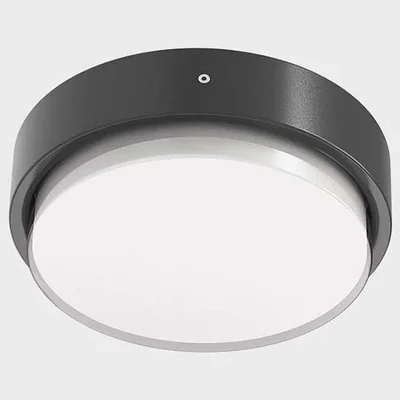 IT6026 72 LED 15W IP65 d230хh70mm Светильник потолочный уличный темно-серый