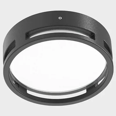 IT6027 72 LED 15W IP65 d230хh70mm Светильник потолочный уличный темно-серый