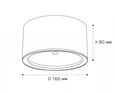 IT6041 LED 20W IP65 d160хh80mm Светильник потолочный уличный темно-серый