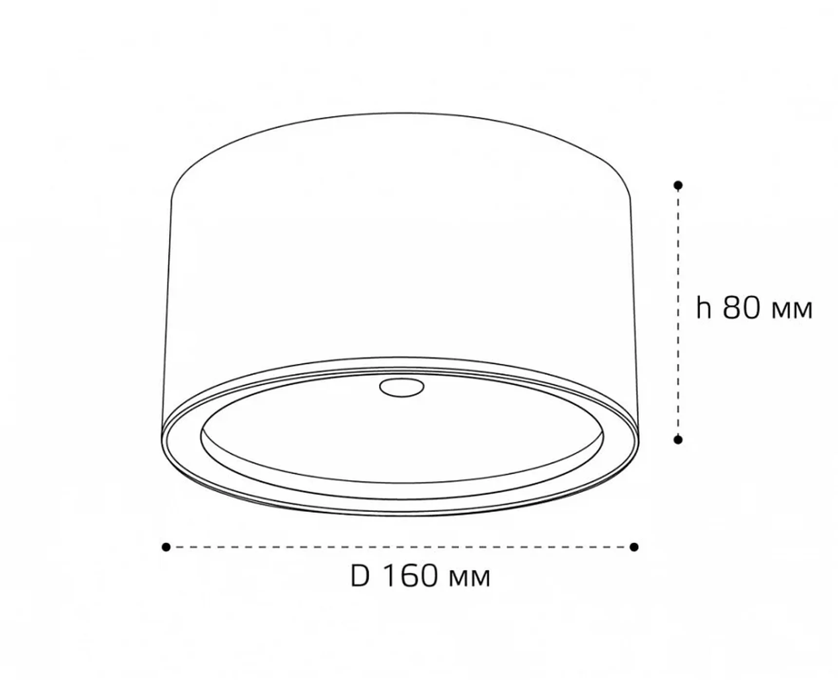 IT6041 LED 20W IP65 d160хh80mm Светильник потолочный уличный темно-серый