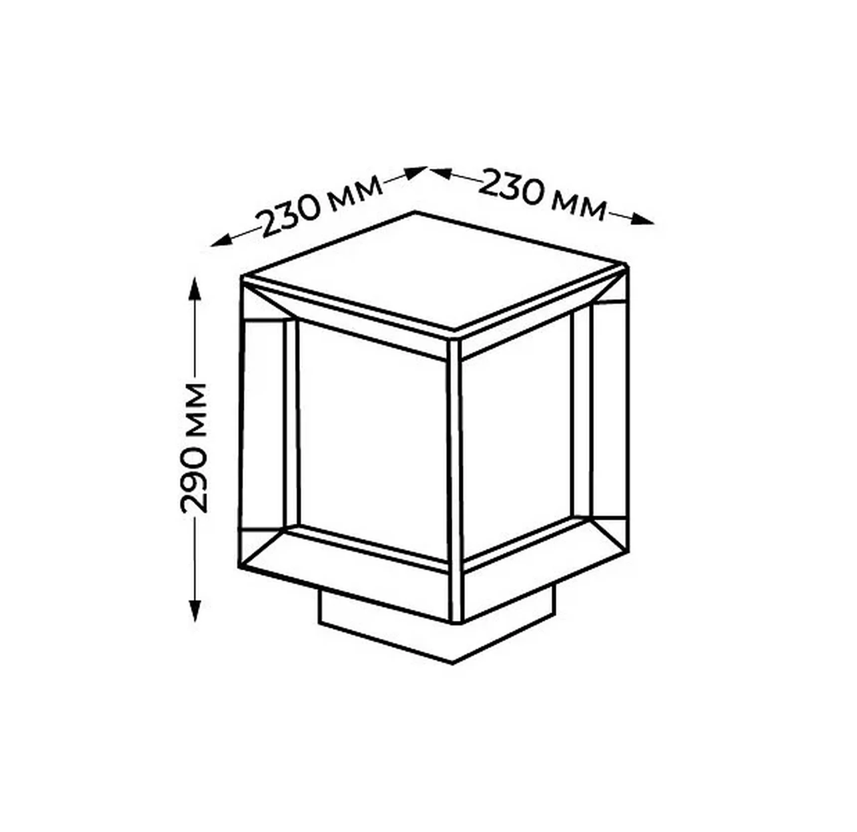 IT7015 LED E27 IP65 230х230xh290 светильник ландшафтный уличный темно-серый