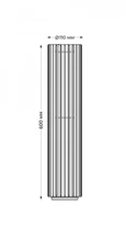 IT9060 72 LED 15W IP65 d110xh800 светильник ландшафтный уличный темно-серый
