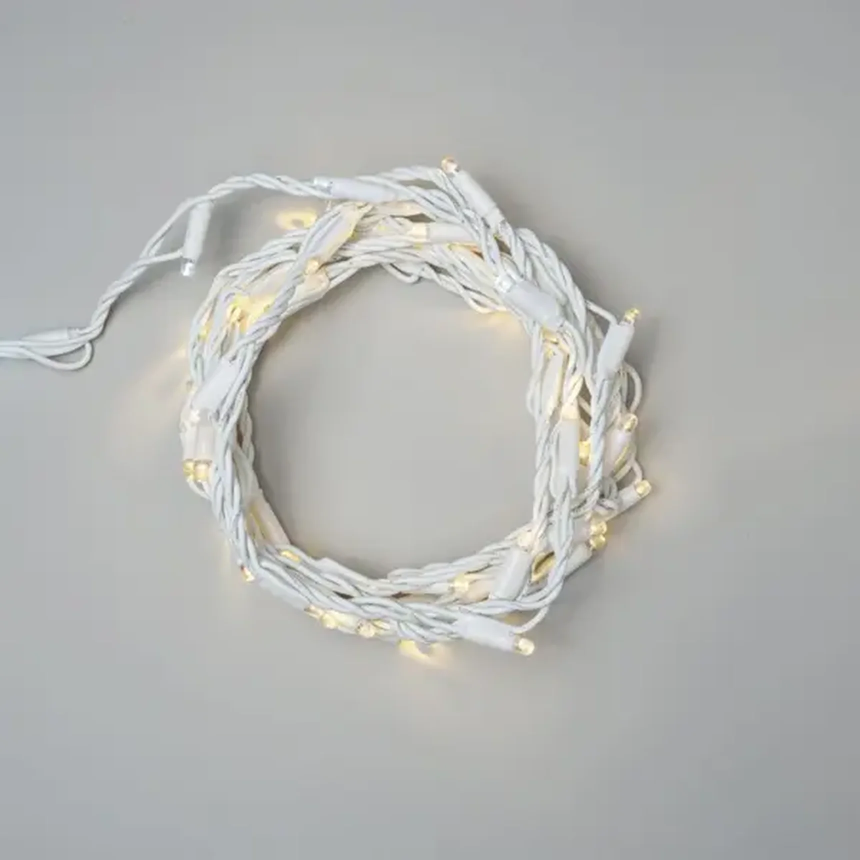 Гирлянда Нить Smart Тверская 5м Тепло-Белая с Контроллером 24В, 50 LED, Провод Белый Каучук, IP65