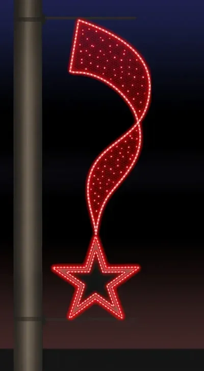 Светодиодная консоль на металлокаркасе ко Дню победы тип 9-6, 220 В, RL-KN-9-6-R-dR (Красный с заполнением)