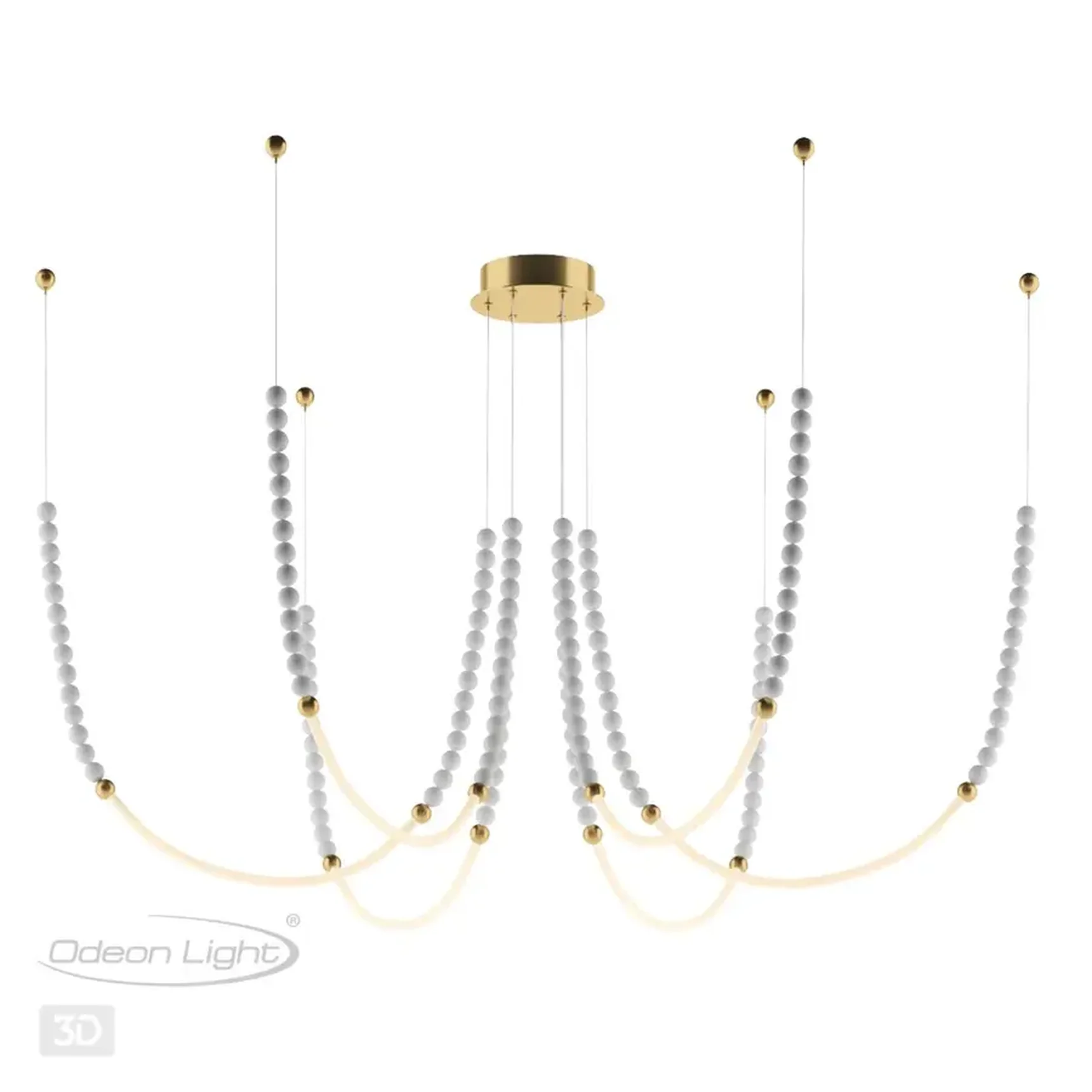 6639/70L HIGHTECH ODL24 291 металл/античная бронза/разноветн. бусы из акрила/акрил Люстра IP20 LED 70W 3500K 220V MONELLA