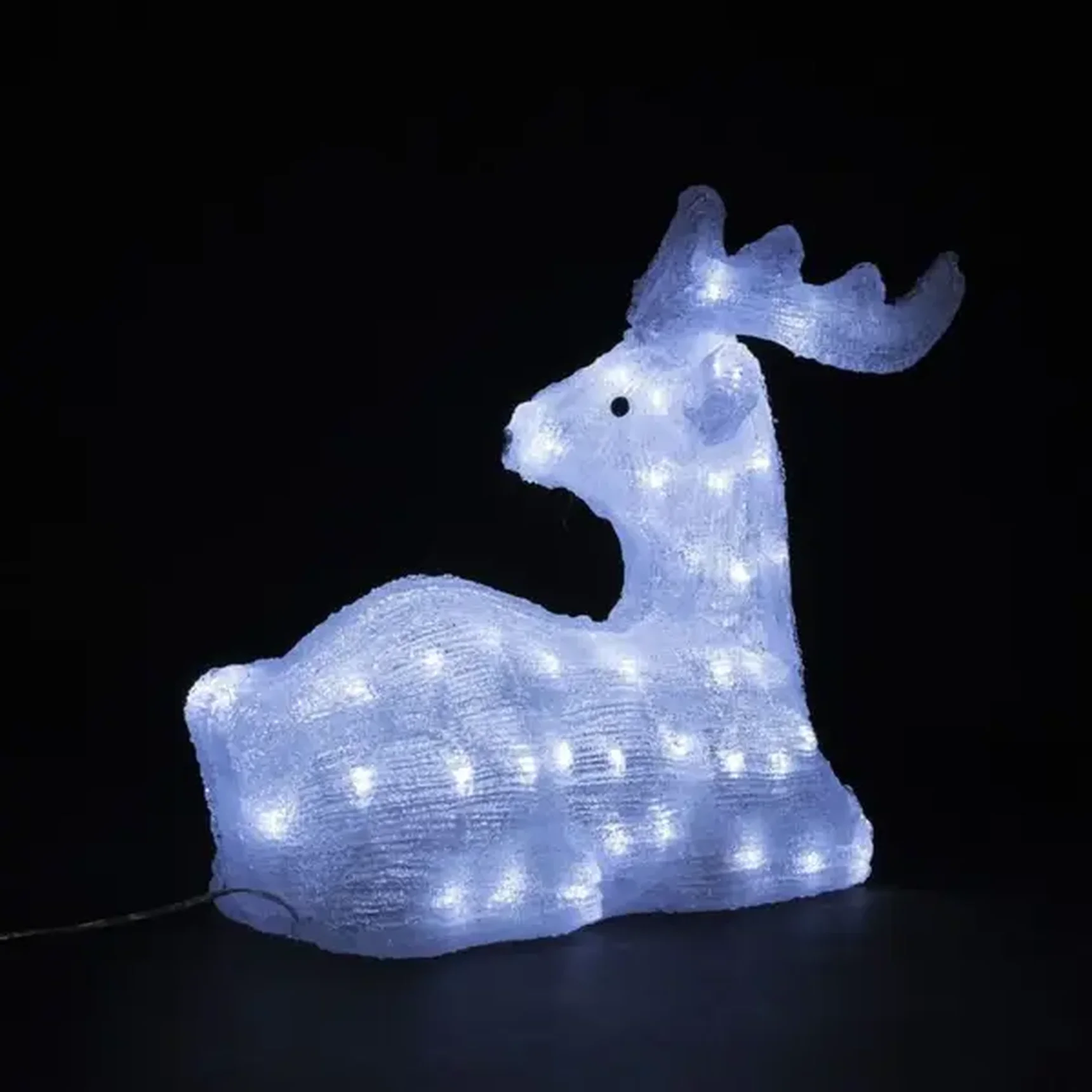 Светодиодный Олень 45см Белый 24В, 80 LED, IP54