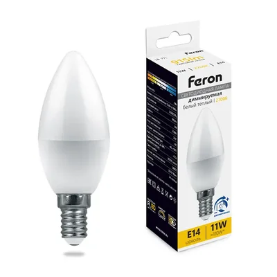 Лампа светодиодная диммируемая Feron LB-771 Свеча E14 11W 230V 2700K, 51055