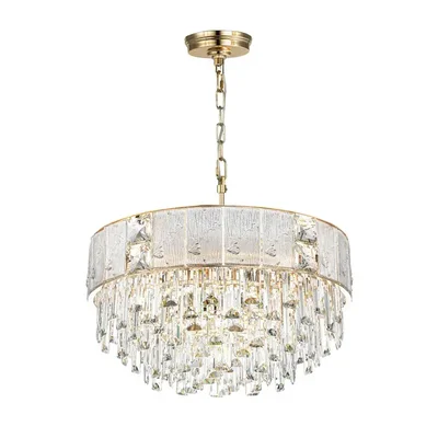 5070/11 HALL ODL24 619 золото/прозрачный/матовый/металл/хрусталь/стекло Люстра E14 11*40W FIESTA