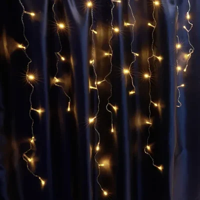 Гирлянда - бахрома 230V 200 LED 2700K, статичная, длина 4,5м, высота 0,8м P44, сетевой шнур 3м в комплекте, CL22