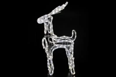 LED-XM(FR)-3D-CK003-W Олень белый 95*43*16см, 220V (дюралайт)