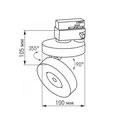 Светильник LGD-MONA-TRACK-4TR-R100-12W White5000 (WH, 24 deg) (Arlight, IP40 Металл, 3 года)