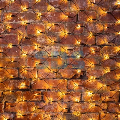 Гирлянда Сеть 1х1,5м, черный ПВХ, 160 LED Тёплый белый