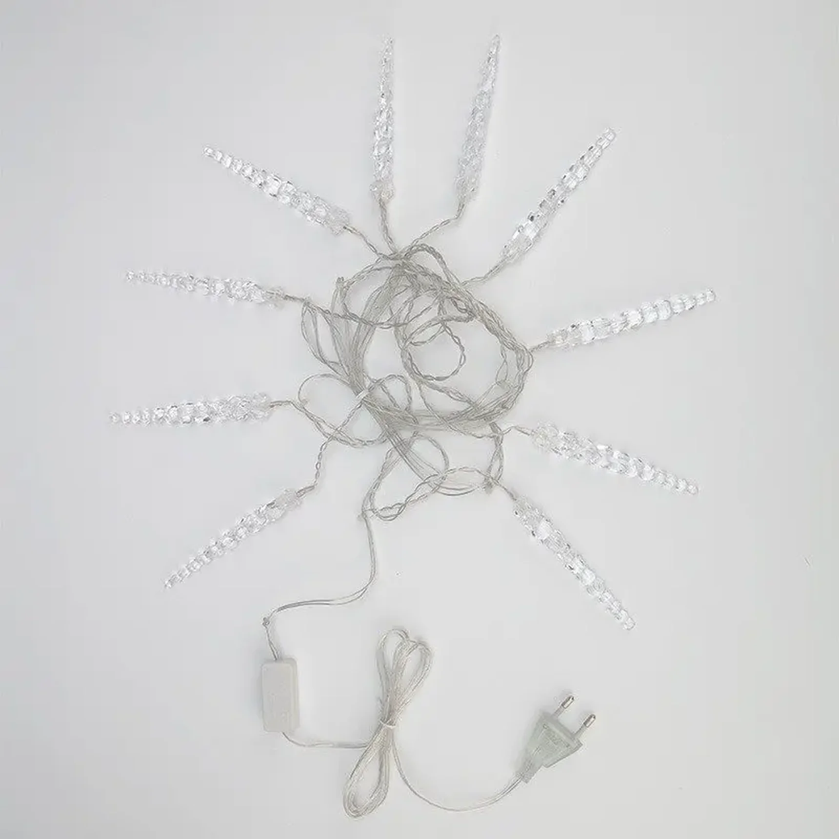 Гирлянда Сосульки 1,5х0,25 м, прозрачный провод, белый цвет свечения NEON-NIGHT