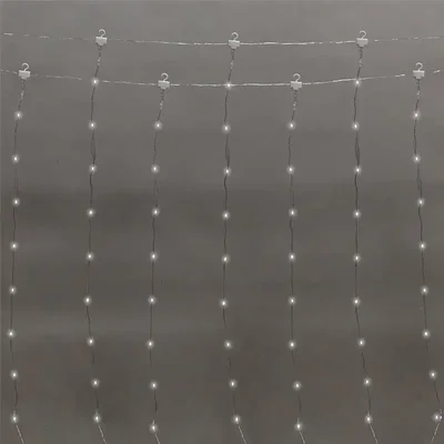 Гирлянда Светодиодный дождь из росы 3х3м, белый, USB + пульт управления, с крючками для крепления NEON-NIGHT