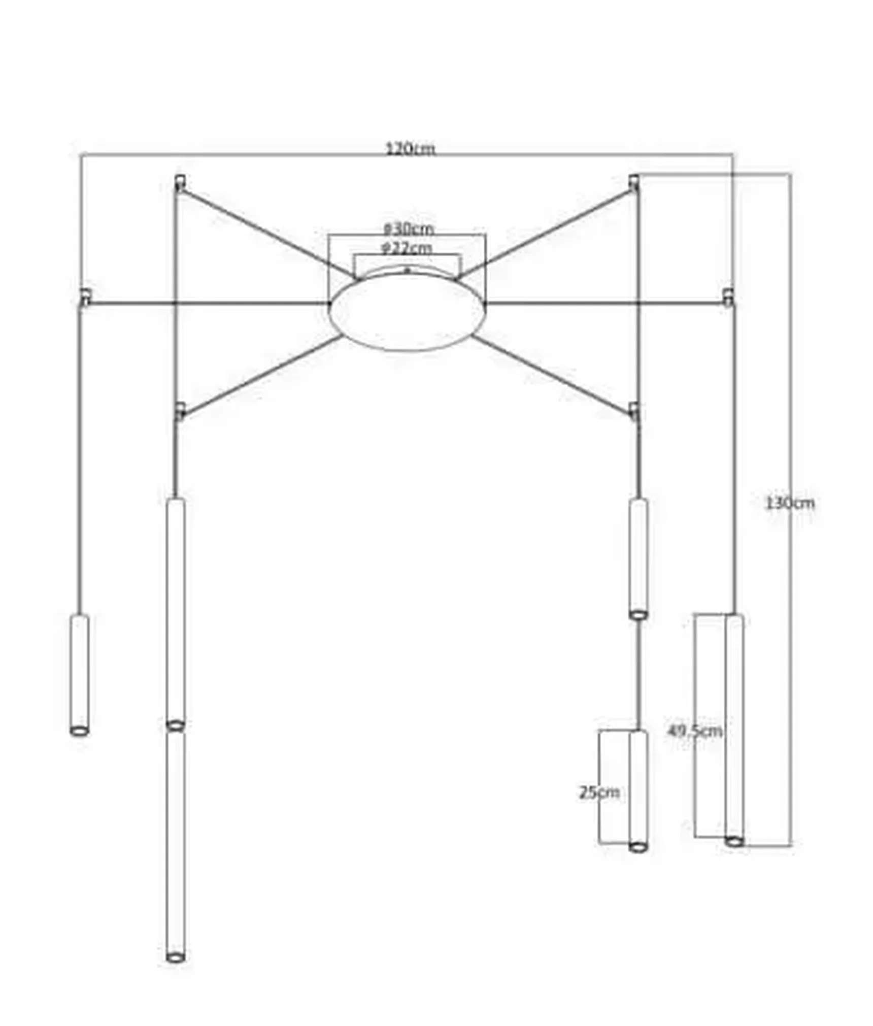 Подвесная светодиодная люстра Lucide Lorenz 74403/06/30