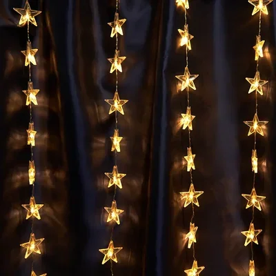Светодиодная гирлянда Feron CL25 занавес Звездочки 2*1м + 3м 230V 2700K, статичная