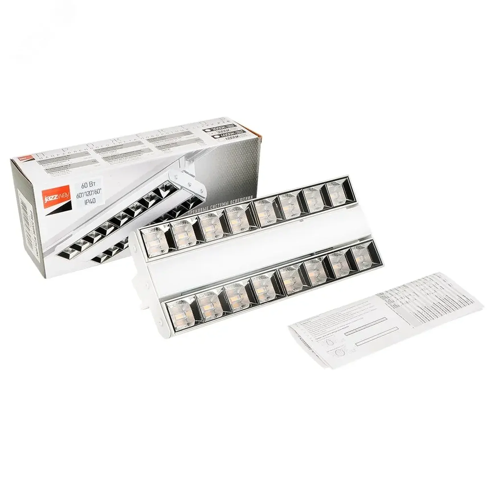 Трековый светильник светодиодный PTR 2260R 1F2S 60w 3000 K WH, 5039575