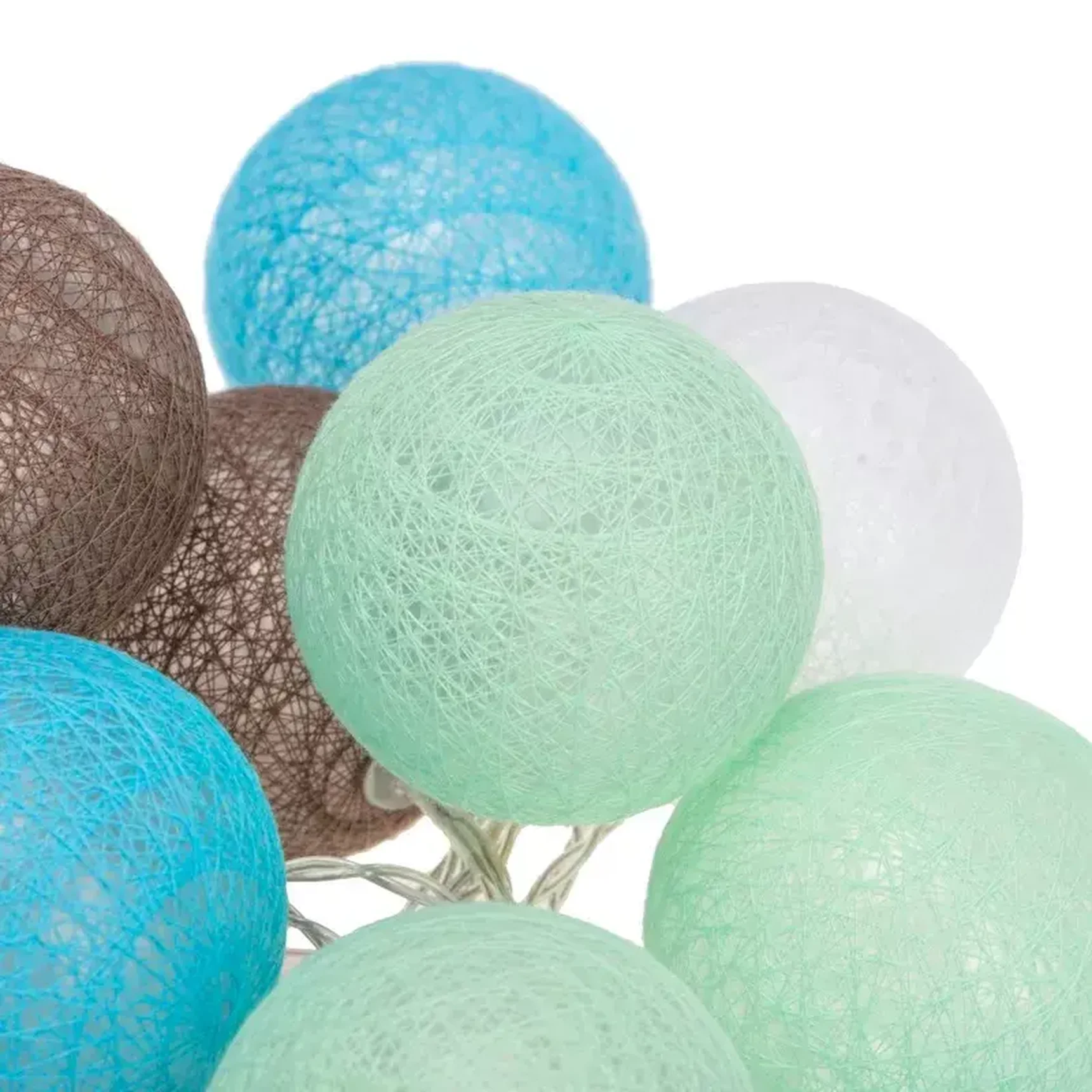 Тайские фонарики Северное сияние 3,5 м, прозрачный ПВХ, 20 LED, теплый белый