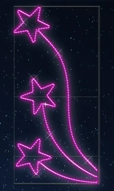 Светодиодная консоль Факел со звездой на металлокаркасе, 220 В, RL-KN-030R