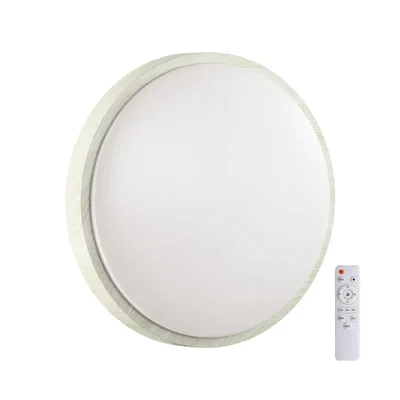 7628/EL PALE SN 118 Светильник пластик/беленый под дер. LED 72Вт 3000-6300K D500 IP43 пульт ДУ LOSTA