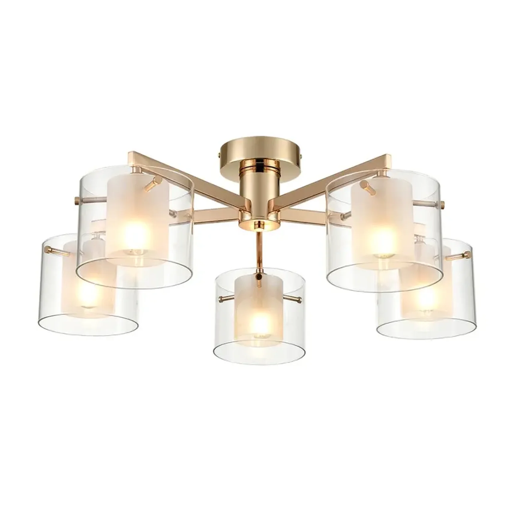 6587/5C MODERNI LN25 золото/прозрачный, металл/стекло Люстра потолочная E14 5*40W 220V VERDI