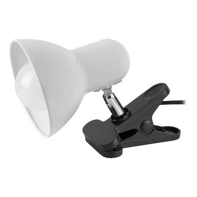 Настольный светильник GTL-048 железный на прищепке белый е27