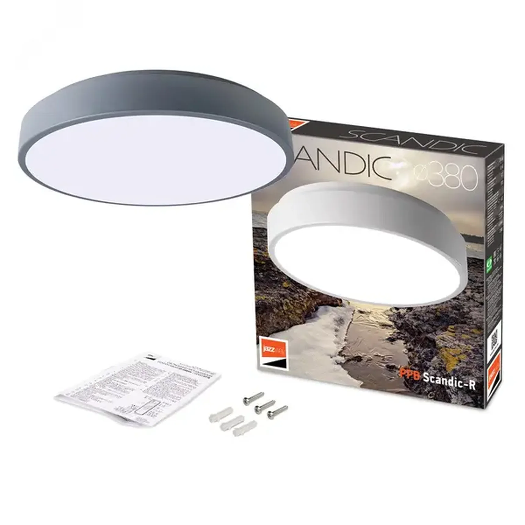 Светильник светодиодный потолочный PPB Scandic-R 36w 4000K GR IP20, 5036888