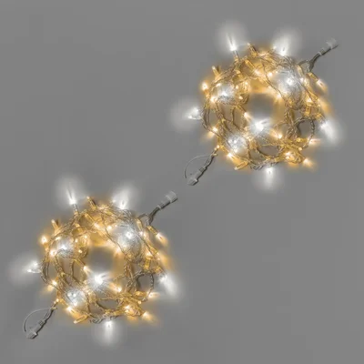 Светодиодная гирлянда INOXHUB Нить 10м, 100 LED, соединяемая, с мерцанием, 220В, IP65, прозрачный провод, ТЁПЛАЯ БЕЛАЯ