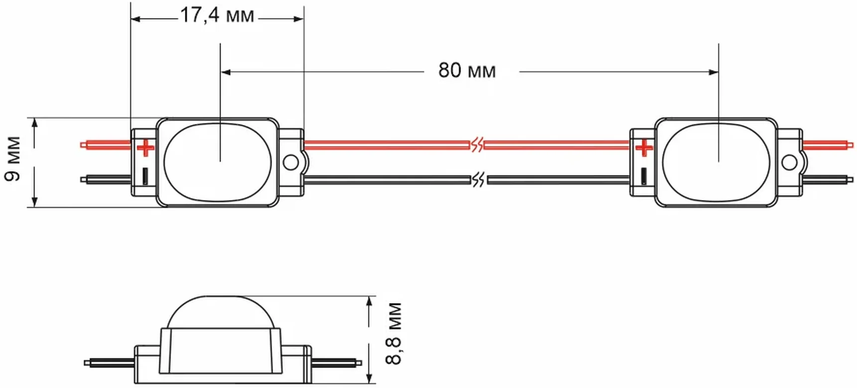 Светодиодный модуль KM-MINI1-036W-HE-30K